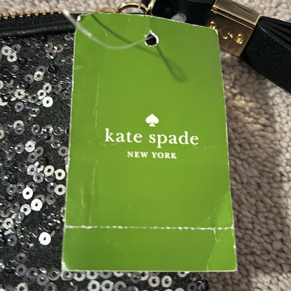 ♠️♥️ Classic Kate Spade New York Georgie Char/grey sequenced clutch purse♠️♥️